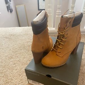 Timberland Womens high heeled boots, brand new